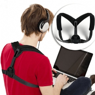 Voksen Justerbar Posture Corrector Brace Skulder Rygkorrektion Støttebælte