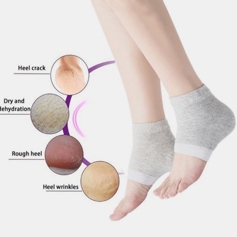 10 Par Silikone Anti-revne Sokker Fodpleje Revnet Fod Tør Hård Hud Beskytter Fugtgivende Spa Gel Sokker