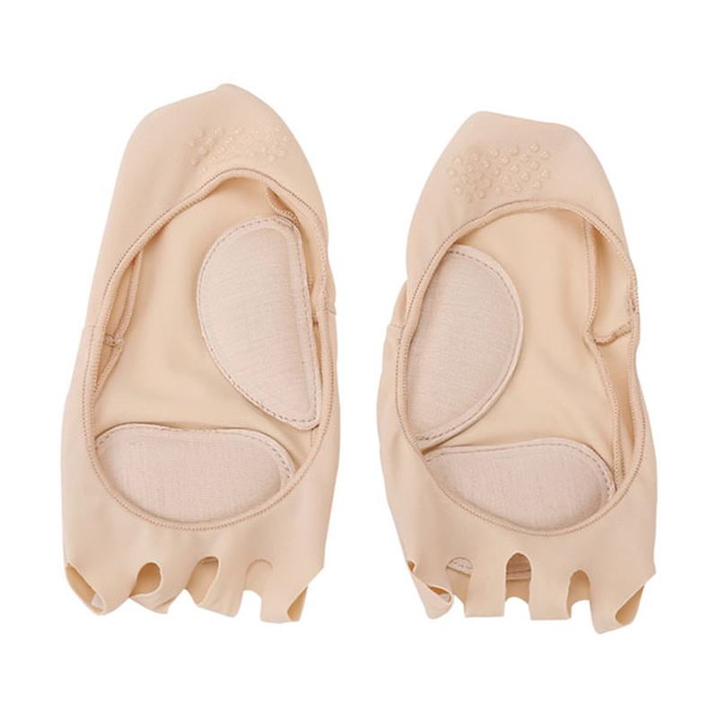 Kvinder Summer Empty Five Toe Anti-skridstrømper Soft Foot Cushion Sweat Invisible Sock