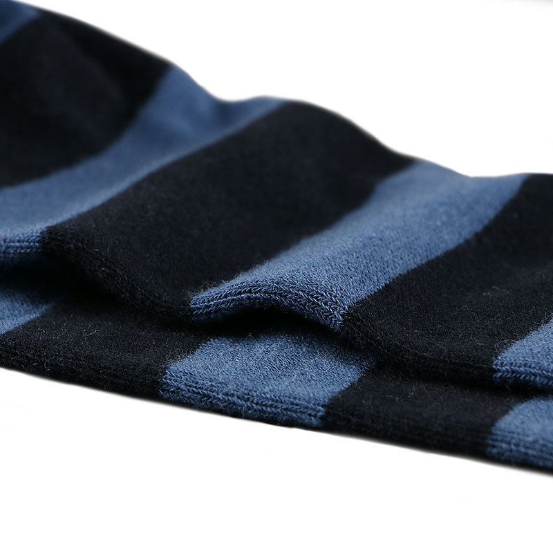 Mænd Stripe Combed Bomuld Kort Athletic Sokker