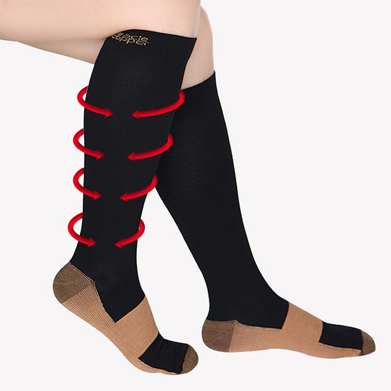 Unisex Elastic Sports Åndbare Kompressionsstrømper Udendørs Løbe Pressure Slange Sokker Ankelstøtte