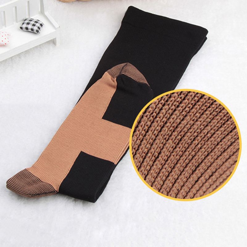 Unisex Elastic Sports Åndbare Kompressionsstrømper Udendørs Løbe Pressure Slange Sokker Ankelstøtte