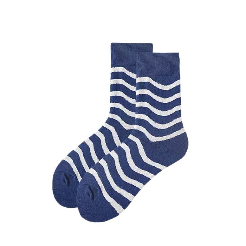 Unisex Jacquard Mode Middle Tube Sokker Retro Mønster Sok