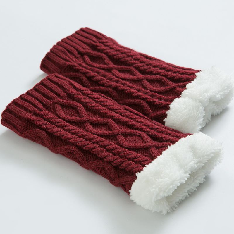 Unisex Winter Plus Velvet Knæ Ankel Calf Warmer Pads Sokker